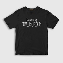 Presmono Unisex Çocuk Siyah Directed By Tim Burton Hediye Yönetmen T-Shirt