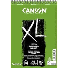 Canson Xl Draw Eskiz ve Resim Defteri, Spiralli, 30 Sayfa, A5, 160G