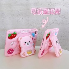 Sweet Astronot Tablet Kılıfı Standlı Askılı Kalın Silikon Yapı Yüksek Koruma Stand Olması ile Kullanım Kolaylığı Güvenlik Şıklık ve Kullanışlılık Burada (Sweet Pembe, ipad 5-6 9,7')