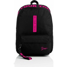 Laptop Bölmeli Okul Çantası Be Your Trend Siyah Pembe 1140