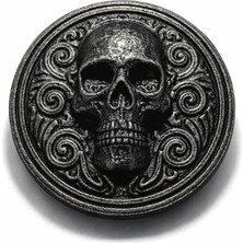 3D Şans Tokenı Kurukafa Tasarımlı – Gotik Şans Parası, Şans Tılsımı, Koleksiyonluk Token, Cepte Taşınabilir Motivasyon Parası