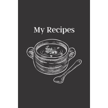 Black 6" x 9" Recipe Book With 160 Pages