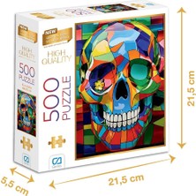 Ca Games Renkli Kuru Kafa 500 Parça 2,2mm Kalınlık 48X33CM Profesyonel Hobi Puzzle Yapboz Serisi