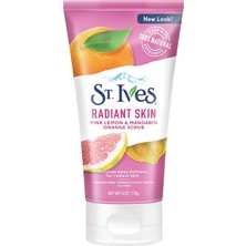 St. Ives Parlak Cilt Yüz Scrub Donuk Ciltler Için Pembe Limon ve Mandalina Turuncu Dermatolog Test Edilmiş Yüz Yıkama Ovma Yüzde 100 Doğal Eksfoliant
