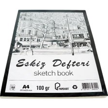 Monarty Paperart Eskiz Defteri, A4 297X420 Mm, 100 Gr, 50 Yaprak, Kağıt Malzeme