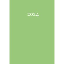 2024: Kalender / Wochenplaner - Dın A5 - Eine Woche Pro Doppelseite - Hellgrün