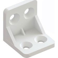 BADEM10 Mobilya Eşya Dolap Köşebent Bağlantı Sabitleme Sabitleyici L Gönye 28X28X28 mm Plastik (50 Adet)