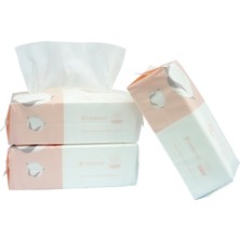 Careboree Ekstra Kalın Yüz Pamuğu Mendil Tek Kullanımlık Kuru Mendil Makyaj Çıkarma (3 Paket)