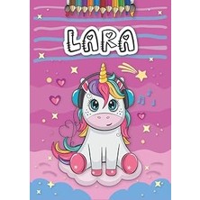 Lara: Livre De Coloriage Personnalisé Pour Lara | Licorne | Cadeau D'anniversaire Pour Fille ... | 4 À 8 Ans | 25 Motifs De Licorne Avec Le Prénom Lara, Grand Format A4 (21 x 29.7 Cm)