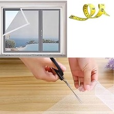 Beyaz Hazır Sineklik Tülü Çift Kat Sök Tak Pratik Yıkanabilir Pencere Kapı Sinekliği 150X125 cm