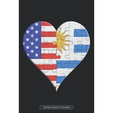 Planner: American Uraguyan Flag United Heart Jigsaw Puzzle Flags Of America Uruguay