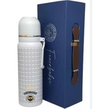 650ML Lisanslı Çift Katlı Paslanmaz Çelik Termos 8 Saat Sıcak Soğuk Hediye Kutulu Beyaz