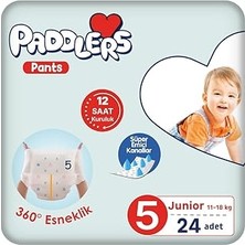 Paddlers Külot Bebek Bezi 5 Numara Junior 24 Adet (11-18 Kg) Eko Paket