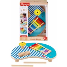 Fisher-Price Ahşap Müzik Keyfi 3 Ahşap Parçadan Oluşan Fisher-Price Ahşap Müzik Keyfi ve Oyuncak Perküsyon Enstrümanları HXT91