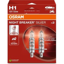 Osram Ampul H1 Nbs 55W 12V P14.5S5X2TRQR2B Nıght Breaker Sılver, Nıght Breaker Sılver