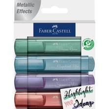 Faber-Castell Fosforlu Kalem 46 Yeni Metalik Renkler 4 Renk 2021