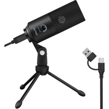 Fıfıne USB Mikrofon, Dizüstü Bilgisayar Için Metal Kondenser Kayıt Mikrofonu Mac Veya Windows Kardioid Stüdyo Kayıt Vokalleri, Seslendirmeler, Yayın Akışı ve Youtube VIDEOLARI-K669B