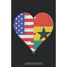 Planner: American Ghanaian Flag United Heart Jigsaw Puzzle Flags Of America Ghana