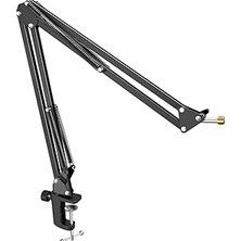 Fıfıne Mikrofon Kol Standı, Süspansiyon Bom Makas Mikrofon Standı, Ağır Hizmet Kelepçeli 3/8 Inç Ila 5/8 Inç Adaptör, Seslendirme, Oyun, Kayıt, Stüdyo, Ev Ofis (Cs1)