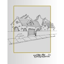 Sketchbook: City Street Scene, Large 8.5" x 11", 110 Pages, Perfect For Everyone, Crayons, Pencils, Drawing And Sketching