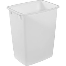 Rubbermaid Küçük Mutfak Banyo Çöp Kovası, Lavabo Altı Çöp Sepeti, Plastik, Beyaz, 9 Galon