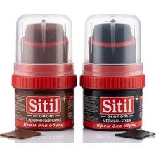 2'li Ayakkabı Boya Seti (Siyah + Kahverengi) - 50 ml Kendinden Süngerli Cilalı Bakım Kremi