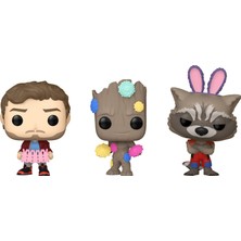 Funko Cep Pop! Marvel: Galaksinin Koruyucuları - Paskalya Yıldız Lordu, Groot ve Roket 3'lü Paket