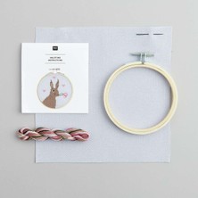 Stickpackung Gezählter Kreuzstich, Romantischer Hase, Ø10CM