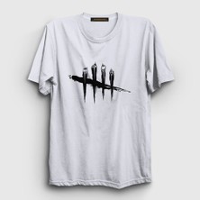 Presmono Unisex Beyaz Logo Dead By Daylight T-Shirt