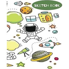 Sketchbook: Drawing Notebook With Astronauts In Space, Drawing Book (Size 8.5 x 11) (Sketchbook For Kids) 110 Pages: Kids Drawing Notebook