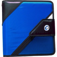 Case-It The Open Tab Velcro Açılış Bağlayıcı - 5 Inç O-Halkalar - 5 Renkli Sekme Genişleyen Dosya Klasörü - Çoklu Cepler - 400 Yaprak Kapasitesi - Mavi S-826-A