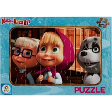Maşa Koca Ayı 24 Parça Frame Puzzle (Kapak Değişebilir)