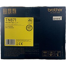 Brother TN-871 Standart Verimli Toner Kartuşu - Sarı Renk - ~ 6500 Sayfa Verim