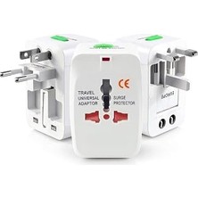 Wellhise Evrensel Priz Çevirici Seyahat Tipi Universal Adaptör – Ingiliz, Amerikan ve Avustralya Fiş Uyumlu, +150 Ülke Için Priz Çevirici (Voltaj Dönüştürmez)