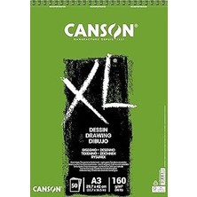 Canson Xl Draw Eskiz ve Resim Defteri, Spiralli, 50 Sayfa, A3, 160G