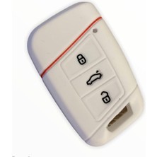 Parça Deponuz (1140) Sjkoda Super B Silikon Anahtar Kılıf (Sustasız Anahtar Içindir) Volkswagen Passat B8 ile Uyumlu