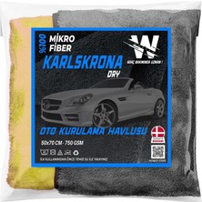 Wonkey - Ultra Kalın Mikrofiber Oto Araba Yıkama Kurulama Havlusu 70X50 Cm, Büyük Boy Çift Katlı Araç Kurutma Bezi