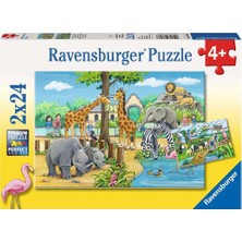 Ravensburger 2X24 Parça Puzzle Hayvanat Bahçesi PUZZLE-078066