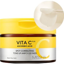Mıssha C Vitamini Içeren Peeling Etkili Çift Taraflı PED(60ADET) Vita C Plus Skin Clearing Pads Double Set