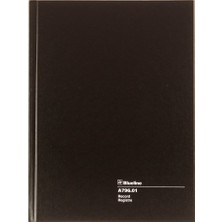 Blueline Record Kitap, Siyah, 26 x 19,5 Cm, 200 Sayfa (A796.01)