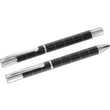 Steelpen Active Serisi 1001DT Slayt Siyah Dolma Kalem+Tükenmez Kalem