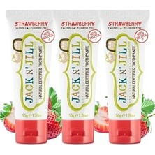 Jack N' Jıll Jack N Jill Doğal Sertifikalı Diş Macunu - Çilek Aromalı 3’lü Paket (3X50G)