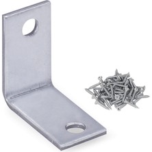 BADEM10 Mobilya Dolap Köşe Bağlantı Sabitleme L Demir Gönye 25X25X15 mm (5 Adet)