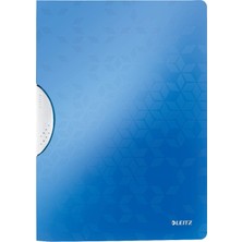 Leitz 41850036 Wow A4 Colorclip Sıkıştırmalı Dosya, Metalik Mavi
