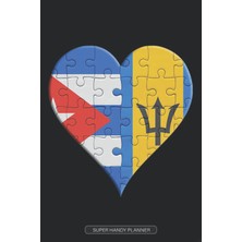Planner: Cuban Barbadian Flag United Heart Jigsaw Puzzle Flags Of Cuba Barbados