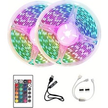 Fırsatkolik Mey Ithalat® 10M Şerit LED Iç Mekan Renkli Rgb Şerit LED Kumandalı