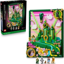 LEGO Wicked Emerald City Duvar Tablosu 75685 - Yetişkin Kadınlar ve Erkekler Için Dorothy Gale, Korkak Aslan, Korkuluk ve Teneke Adam Minifigürleri Içeren Dekoratif Model Yapım Seti (1518 Parça)