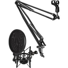 Lastvoice NB40 Masa Mikrofon Standı (Sehpa) + SH-101 Pop Filtre ve Shock Mount Set
