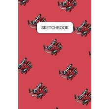 Inked Artistry Sketchbook - Tattoo Gun Sketchpad - Hardcover - Plain / Blank Pages
