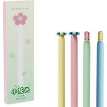 Zennyth Mavi Mürekkepli Daisy (Papatya) Jel Kalem 4'lü